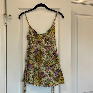 Forever 21 Floral Top with Bow